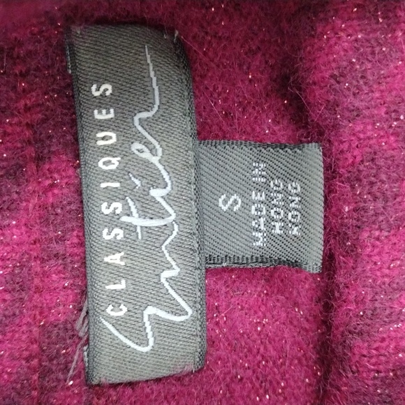 Classiques Entier Maroon Lambswool Angora Cowl Neck Sleeveless Sweater Top - Picture 4 of 12